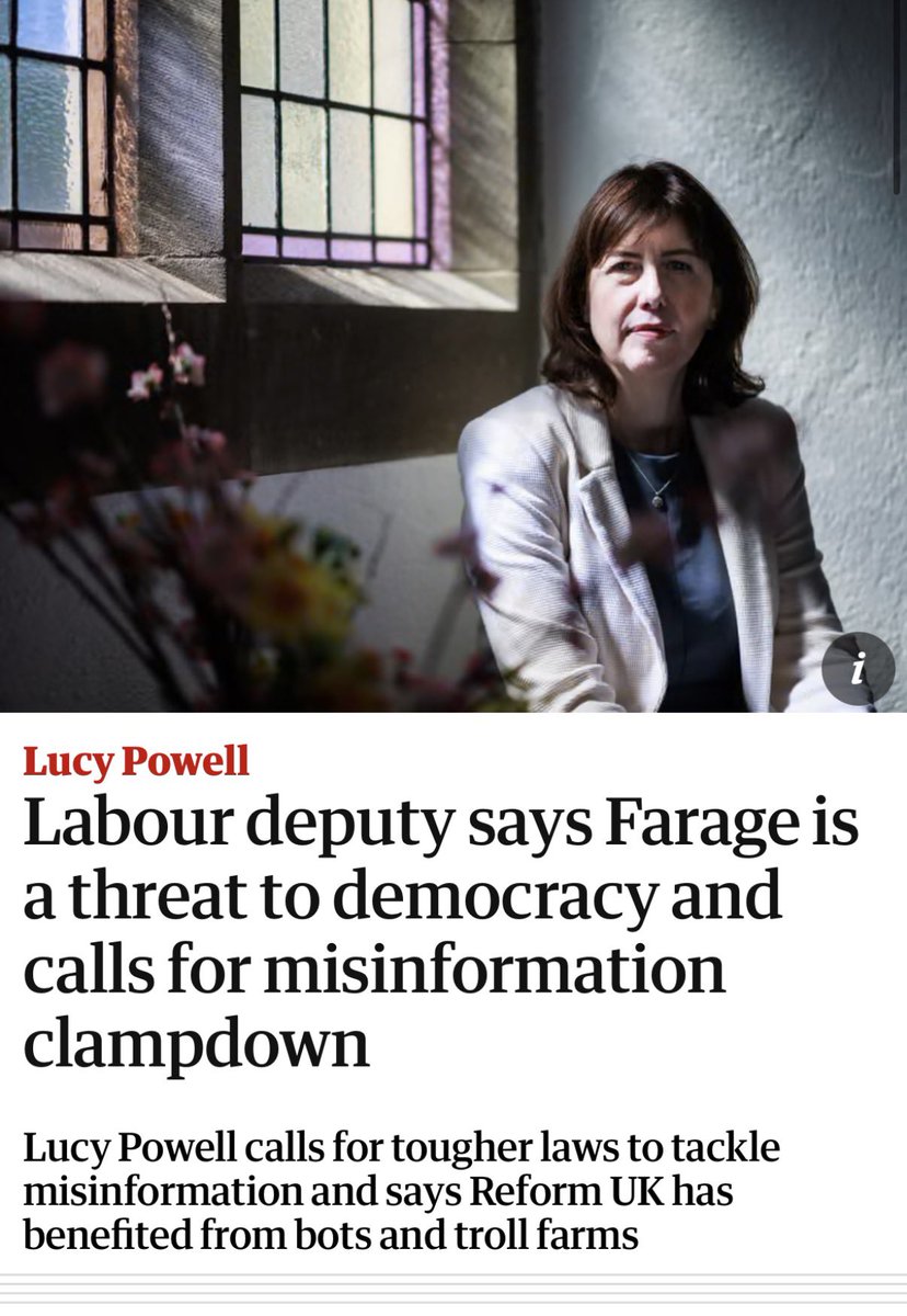 paulmasonnews's tweet photo. We need the toughest possible laws to protect us from foreign information manipulation and interference (FIMI). The UK is under cognitive attack from MAGA and Putin - 👏👏👏 @LucyMPowell https://t.co/hsZXdgqpUl