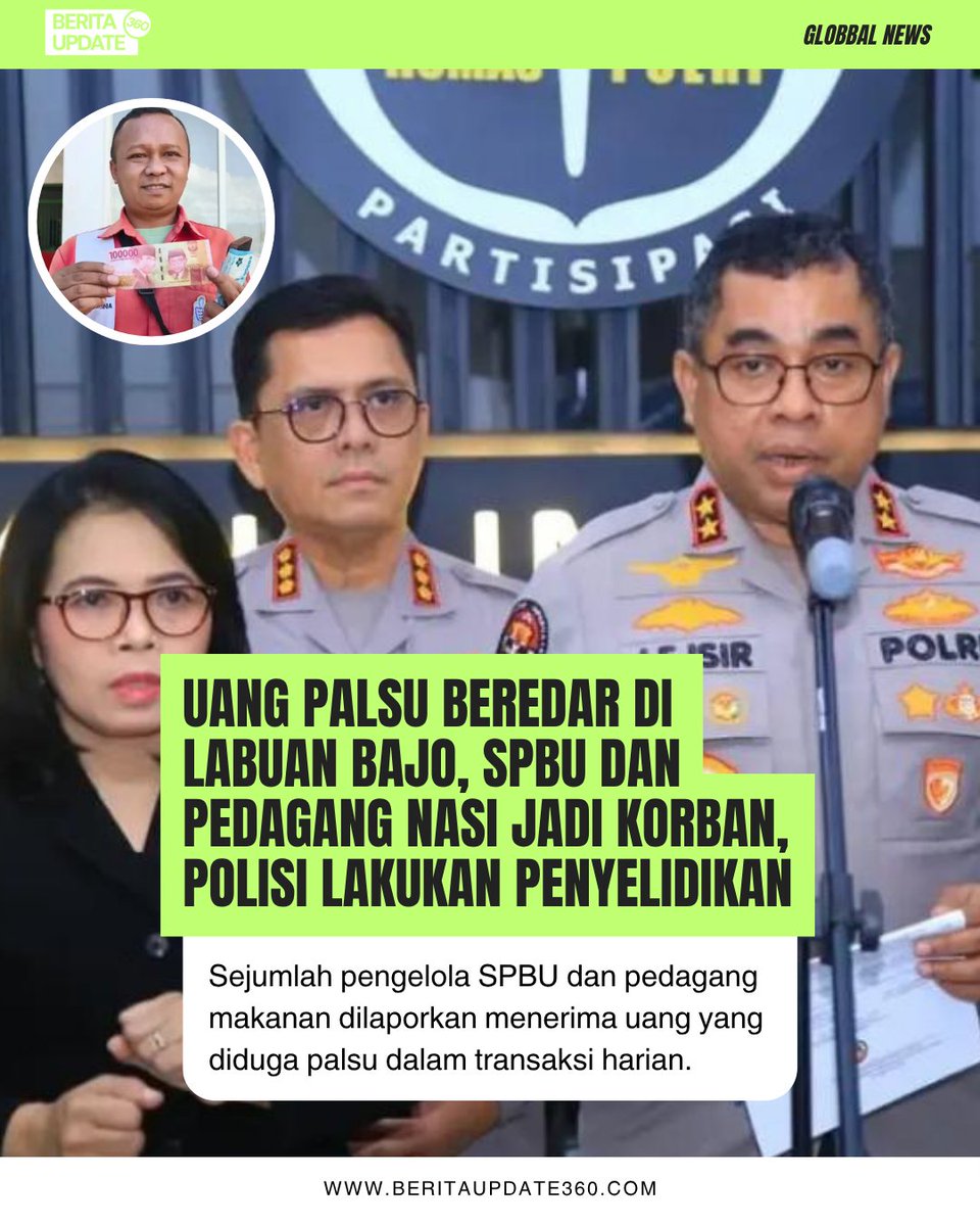 berita360_'s tweet photo. Peredaran uang palsu kembali meresahkan Labuan Bajo.
📌 Baca selengkapnya disini : https://t.co/bFN7sRDwJJ
#peredaran #uangpalsu #Labuanbajo #spbu #pedagang #Nasi #Polisi John Herdman #vaselinexjennie #BOYNEXTDOOR_HOME Sarapan https://t.co/x5C9VDXa7L