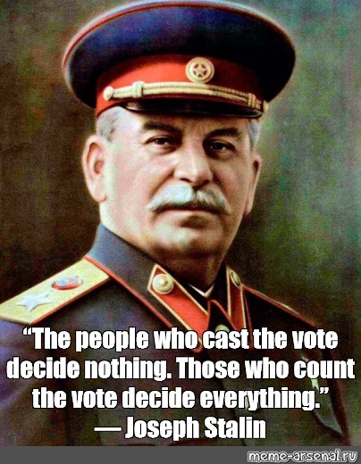 SzymusiakJohn's tweet photo. @robbystarbuck Stalin taught the SOCIALISTS how to Cheat on Elections... https://t.co/bl9vBvmz5w