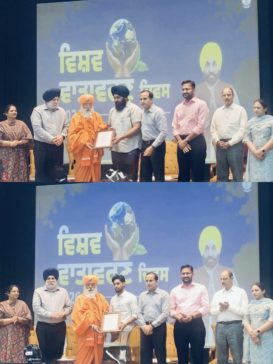 PSCST_GoP's tweet photo. Celebrating Punjab’s Grassroots innovators! 8 GRIs  felicitated at #WorldEnvironmentDay by @SantSeechewal63, Hon. MP—Rajya Sabha &amp; Secretary STE GoP, @PSCST_GoP &amp; @nifindia  initiative continues to inspire &amp; empower community-driven solutions to local challenges. https://t.co/obl3IYEWSp