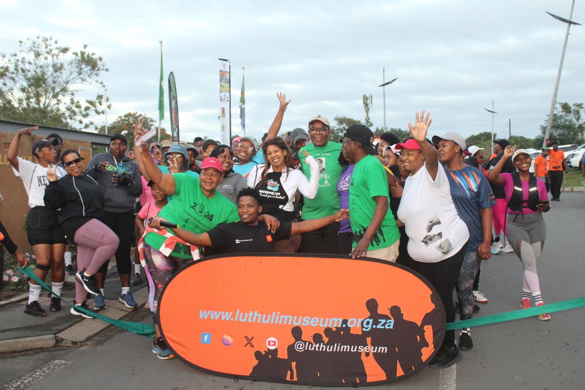 LuthuliMuseum's tweet photo. 🎉 What an unforgettable morning! Last week Saturday the Luthuli Museum and Zweli Fitness Club brought the community together for an electrifying 9KM Walk/Run Community Activation. 

See the Luthuli Museum Facebook page for full album. https://t.co/TfEuRWGduA