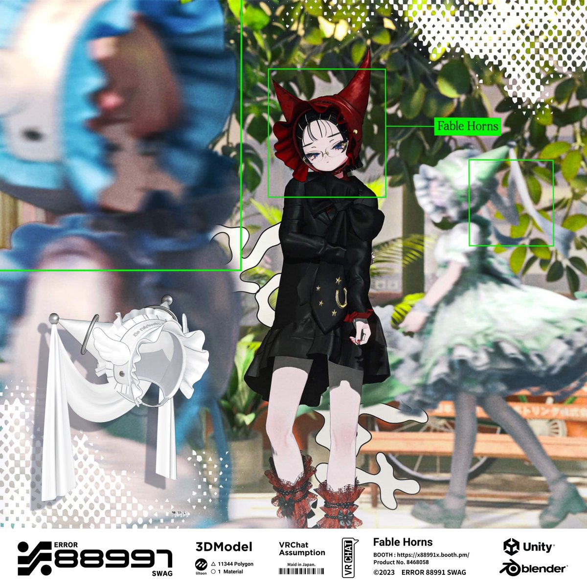 __E8S's tweet photo. ≒ ERROR 88991 SWAG ≒
──────​──────​───────​

リアクロからSFまで様々なコーディネートの
アクセントになるヘッドドレスです。

どのアバターでもお使いいただけるよう
多数Shape Keyをご用意しております。
https://t.co/Akbq1f4t0i

↓ ツリーにて詳細 ↓ https://t.co/5ofNWjhgDG