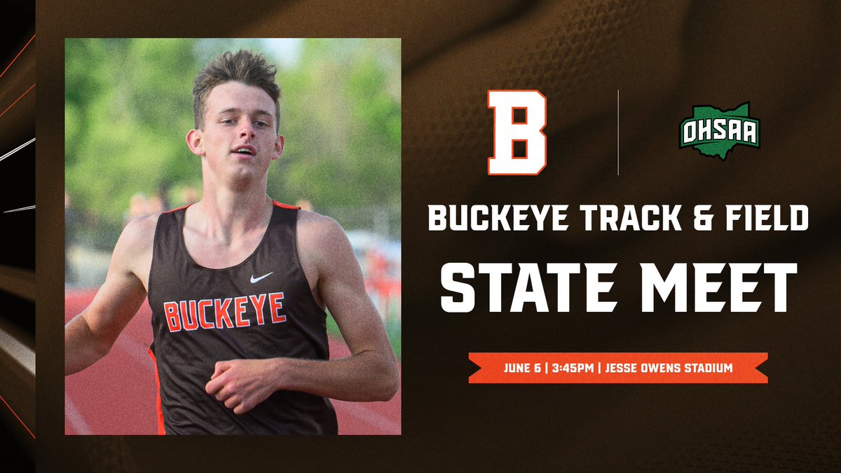 BHSAthDep's tweet photo. OHSAA State Meet!

Time🕐: 9:30am &amp; 3:45pm
Location📍: Jesse Owens Stadium

GO BUCKS! 🟤⚪ 

Tickets - https://t.co/YRi2JSV7sD https://t.co/PsMQ5Q56Ib