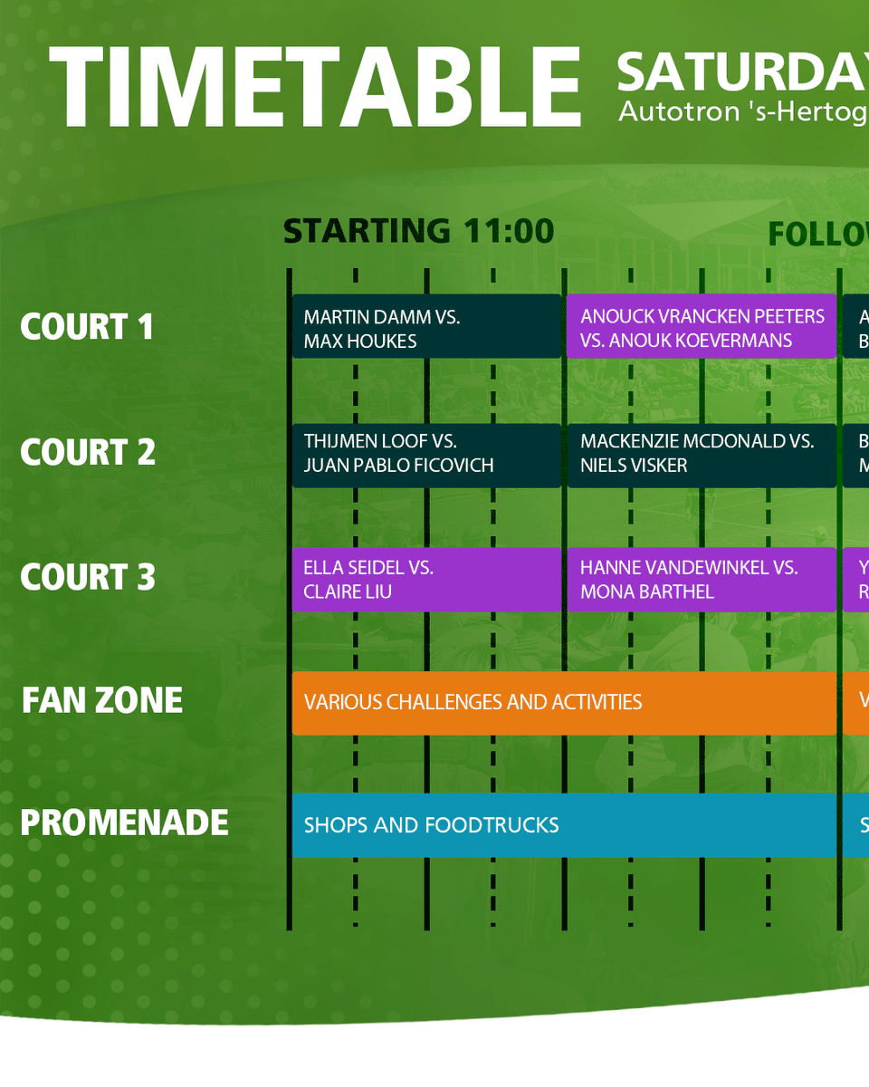 LibemaOpen's tweet photo. It's qualification day 1! Let's have a look what's on today's schedule. 🤩

#libemaopen #atp #wta #tennis https://t.co/cM0nrOpo6O