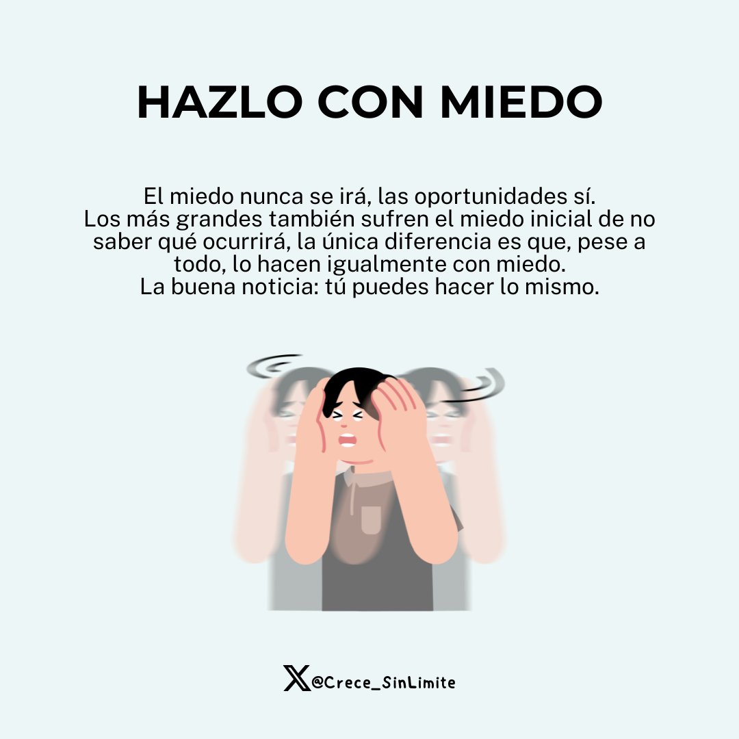 Crece_SinLimite's tweet photo. Hazlo con miedo. https://t.co/kqdb4DSRrP