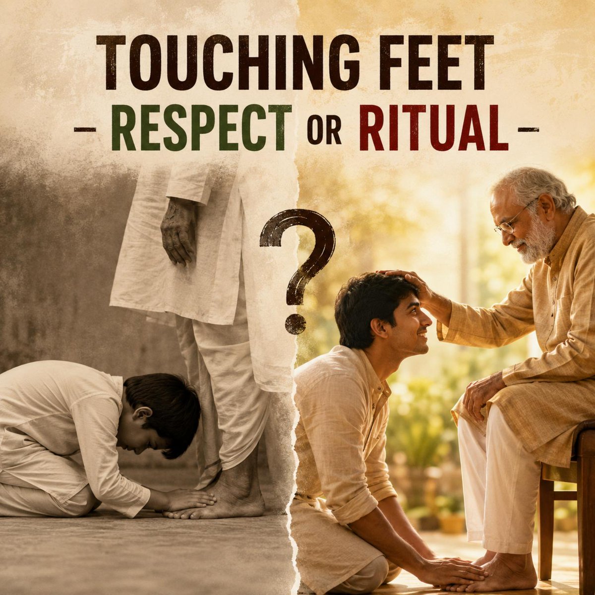 mr_somesh's tweet photo. Age ≠ wisdom. Blindly bowing to elders is a ritual that kills questioning. Who is actually bowing? The ego, seeking external supports to validate its own illusions. Radical inner de-conditioning is the only path to true humility.

#acharyaprashant #apf #lokdharma #ego https://t.co/wQ4uMHoKdH