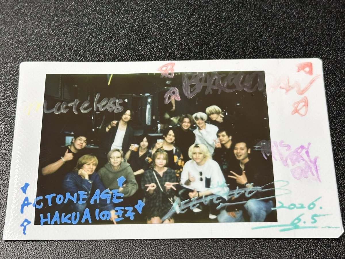 nayutarotaro's tweet photo. /／
#HAKUAI 集合チェキ📸
\＼

2026.6.5 Fri.
👑On Our Orbit vol.1👑

⚜️ACT ONE AGE @actoneage_staff 
⚜️LEEVELLES @leevelles 
⚜️THIS VERY DAY @thisveryday_jp 
⚜️BACKDAV @BACKDAV_ 
⚜️(O.A)MUTELESS @MUTELESS_JP 

心に寄り添った、熱くてあたたかい夜🌠
こんな日を作りたい！を目の前で一緒に叶えてくださり、ありがとうございました!!
とってもとっても特別な日になりました✨