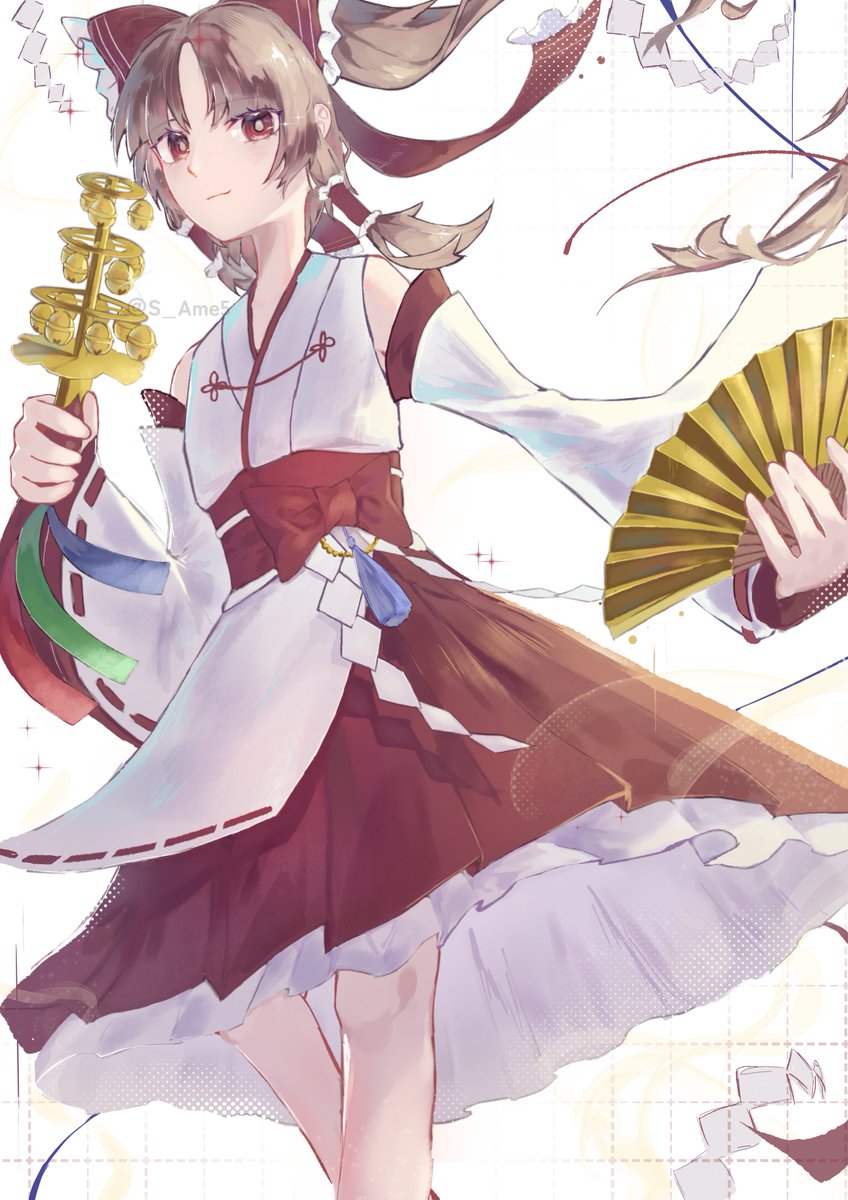 S_Ame5's tweet photo. 博麗霊夢
#東方Project https://t.co/j9IKyE35b1