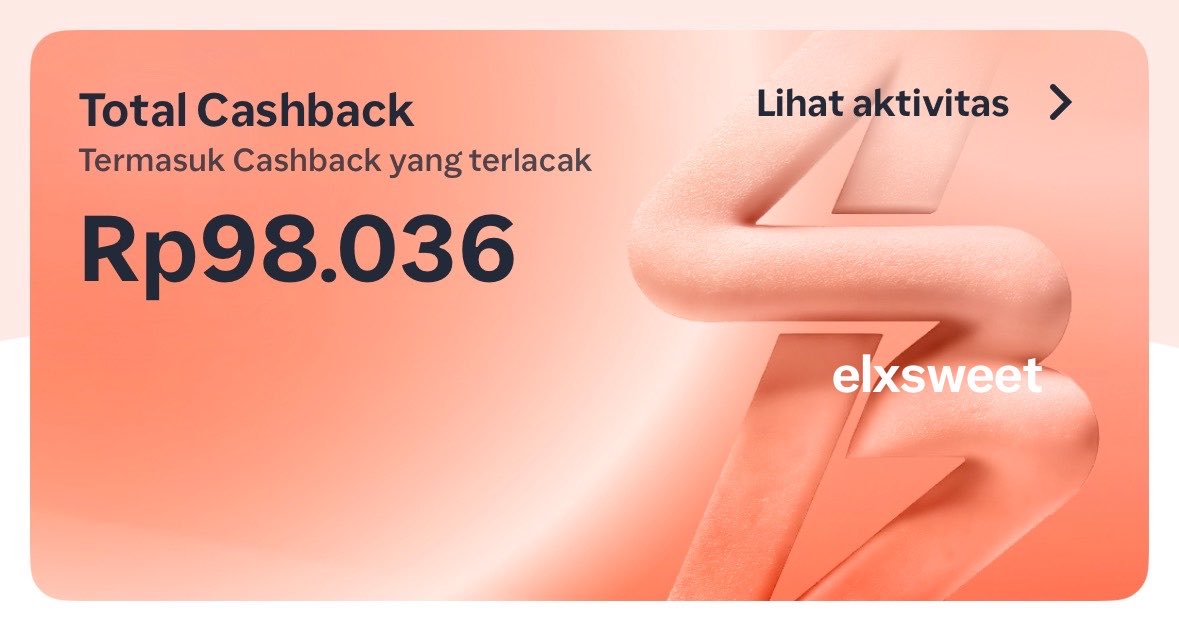 elxsweet's tweet photo. in this economy, bisa belanja apa aja tp dapet ‘cashback” juga 🥹 https://t.co/XivKKxMAdu