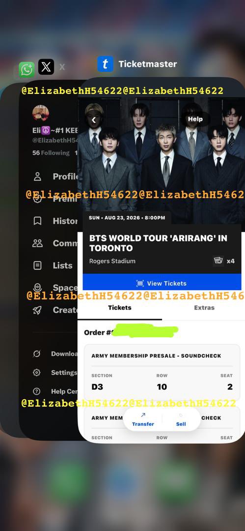 ElizabethH54622's tweet photo. Wts (4) ARMY MEMBERSHIP PRESALE-SOUNDCHECK tickets
🎫'ARIRANG' In TORONTO, CANADA D2  Aug 23

📍venue: Rogers Stadium Toronto 
~ Sec: D3 Row: 10 Seat: 2-5

I can sell separately if needed asking price below FV

🏷️ BTS wtb Soundcheck TORONTO🎫 #BTS_ARIRANG wtb wts #BTS_WORLDTOUR https://t.co/uMEhMBoEuO