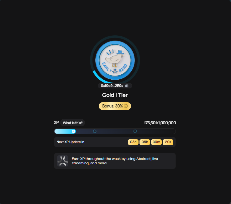 AzizAfandy's tweet photo. @AbstractChain  just dropped the updated tier distribution stats, and the numbers speak volumes. The ecosystem is scaling massively, but the real separation is happening right now 👀

Here is how the leaderboard looks today 👇

🥉 Bronze: 2,015,270 users (90.13%) 
🥈 Silver: 194,005 users (8.68%) 
🥇 Gold: 24,269 users (1.09%) 
💎 Platinum: 2,144 users (0.10%) 
👑 Diamond: 282 users (0.01%) 
🌌 Obsidian: 41 users (0.00%)

Key Takeaways 👇

Platinum is a massive flex. Breaking into the top 0.1% requires serious dedication. The Gold-to-Platinum gap is a literal wall. Only ~2,144 players have managed to cross this bridge. Diamond & Obsidian remain an ultra-exclusive club for the selected few. As for me? I’m currently holding the line at Gold I, with just 823k XP left to hit Platinum 🤣 While the crowd stays in Bronze, the real elite tier is forged at Platinum and above 👀
👇 Which tier are you holding down right now? How are we feeling about these numbers? Drop your thoughts below...
#Abstract #AbstractChain #Web3Gaming #CryptoGrind #L2 #Web3Gaming #Crypto #Layer2 #L2 #Blockchain #AbstractEcosystem #ABS