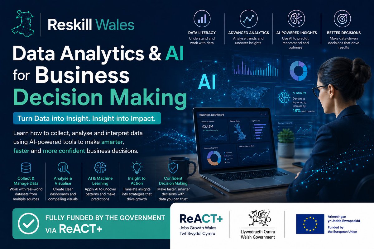 reskillwales's tweet photo. Looking for a fresh start after redundancy?

Training in Cyber Security, AI, Cloud and Data could open doors to new opportunities.

See how ReSkill Wales can help:

https://t.co/xEpH6vm8yA

#ReskillWales #DigitalSkills #WalesJobs https://t.co/jkEI9N5PQX