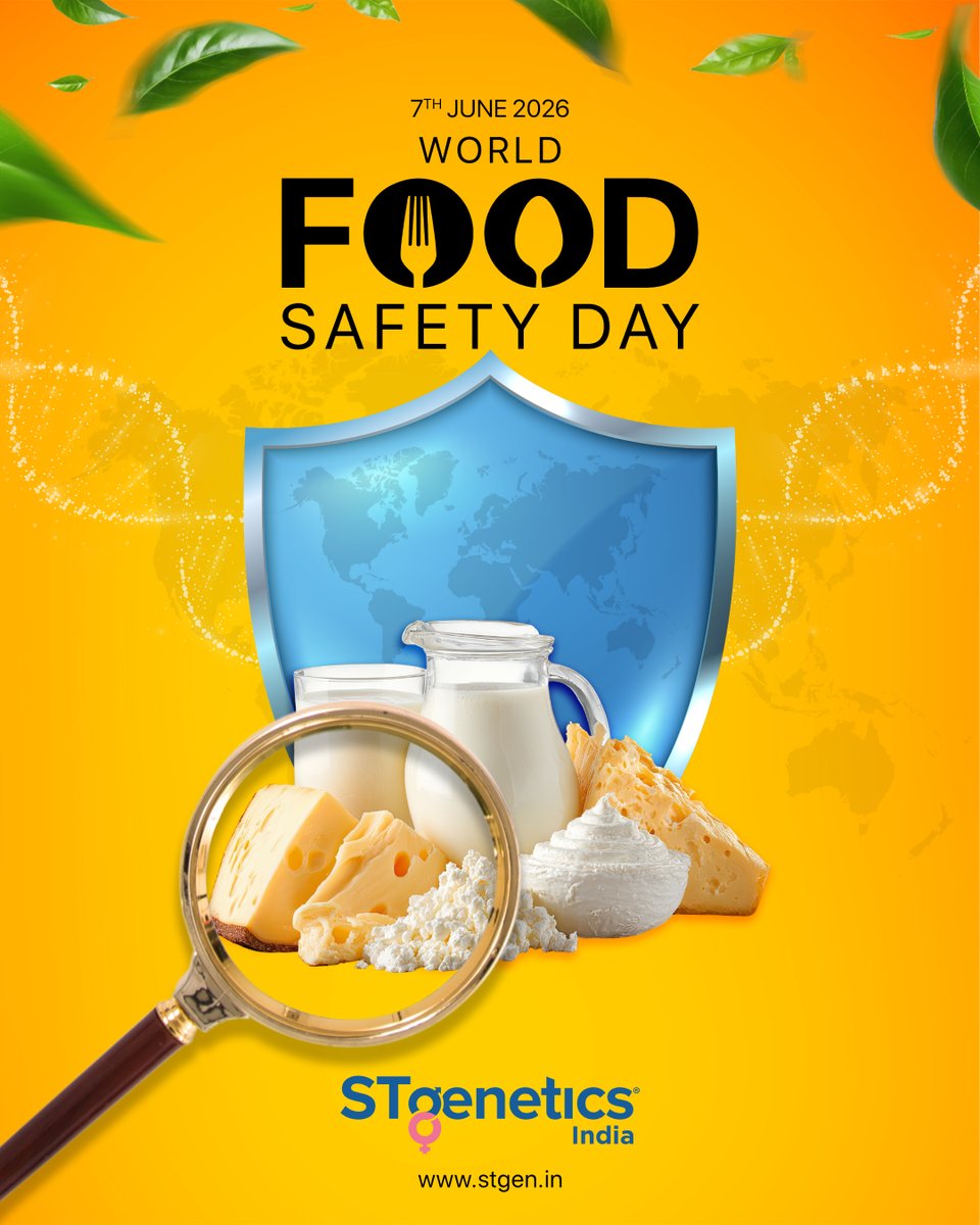 StgeneticsI's tweet photo. From burden to solutions – safe food everywhere.

Every solution starts at the source. Through innovation, responsible breeding, and healthier herds, we're helping strengthen the foundation of a safer food system.

#WorldFoodSafetyDay #STgeneticsIndia #FoodSafety #HealthyHerds https://t.co/iJtBWAhcrV