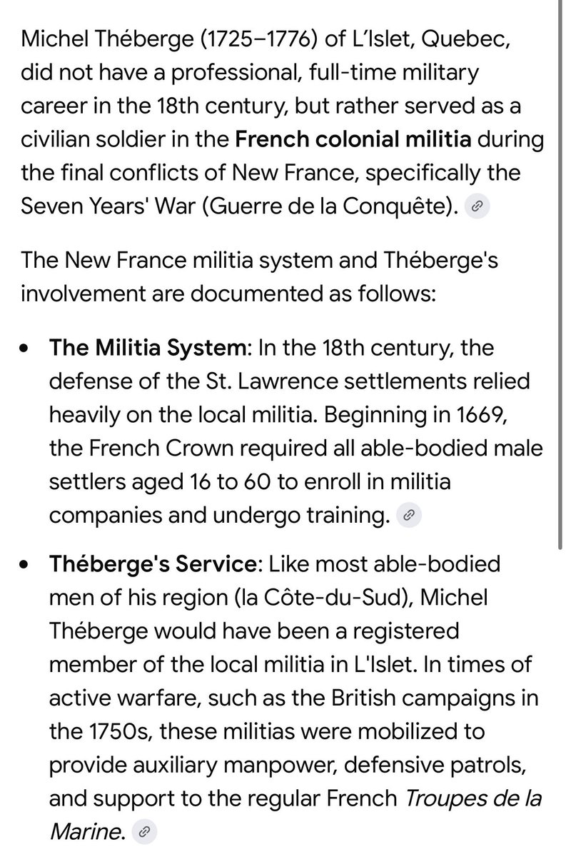 PhilCere's tweet photo. As I often said to my brothers in 1RCR back in the day, "you are all lucky that my distant "Coureur de Bois" grunt militia ancestors Toussaint-Hyacinthe Serré & Michel Théberge were hungover for the battle and slept through the Plains of Abraham!! 
Otherwise you’d all be babbling in Québecois right now Lol"

PS- no clue if that’s true, but it was always good for a laugh.