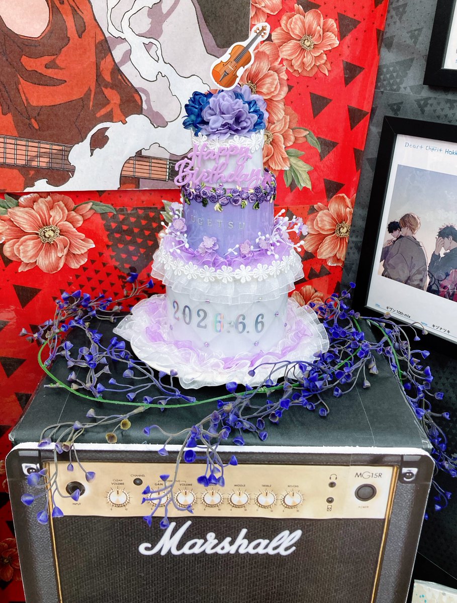 animatekyoto's tweet photo. 【#村田雨月誕生祭2026】

🎻🅷🅰🅿🅿🆈 ​ 🅱🅸🆁🆃🅷🅳🅰🆈🎉

本日6/6(土)は
雨月さんのお誕生日どすえ🎂✨
おめでとうございます👏

京都店では「#ギヴン」特設コーナーにて
雨月さんのお誕生日をお祝い中💜

#キヅナツキ(@kizu_ntk)先生サイン入り
雨月さんの複製原画も展示中🫶
ぜひお越し下さい https://t.co/6ZfPnIvqnk