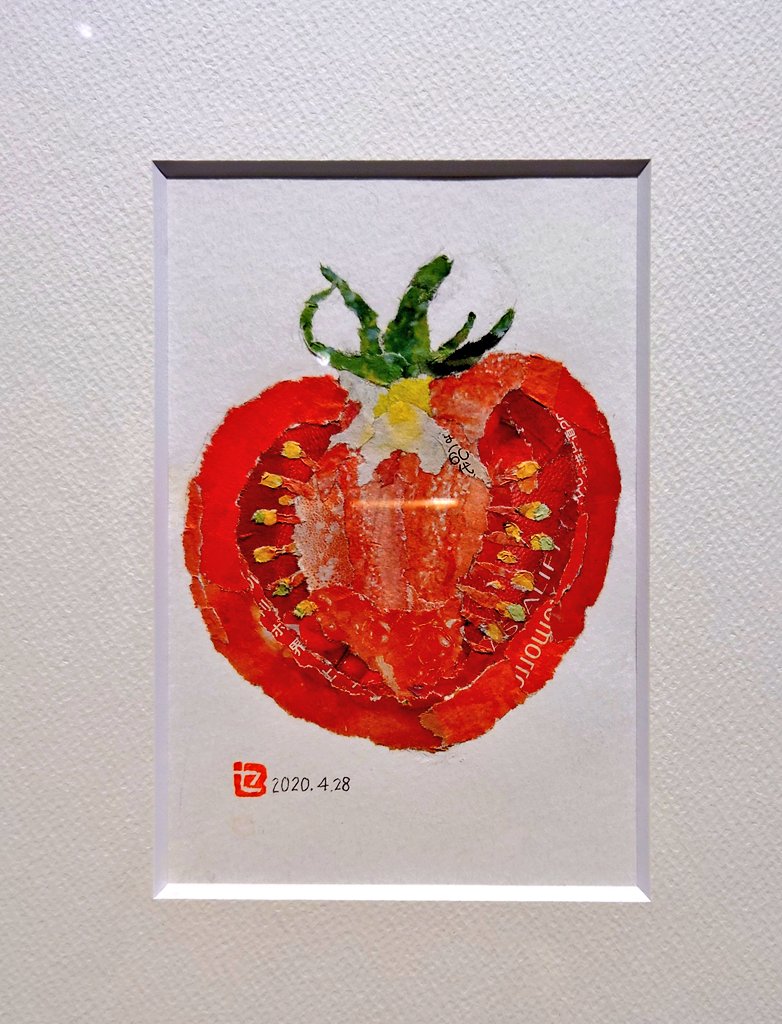 セツさんのちぎり絵、本当に素敵でいつ見ても生つば飲んじゃうほど