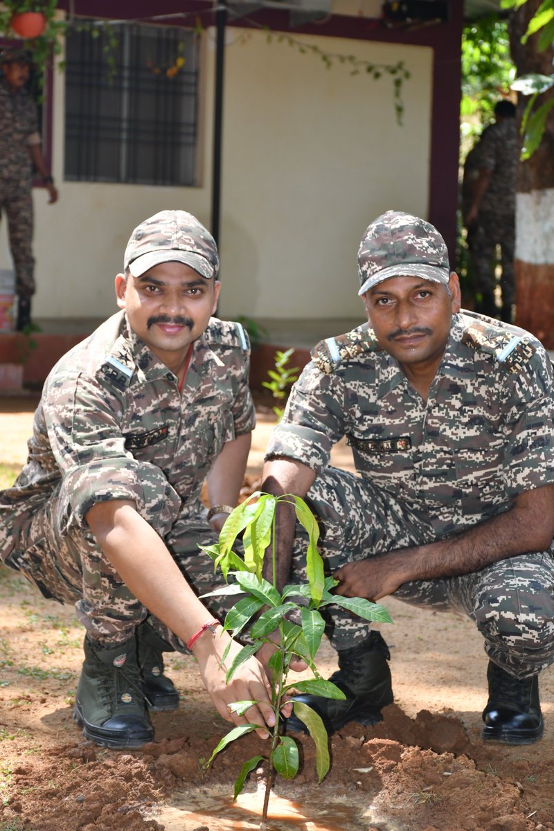 Digpopsdwa's tweet photo. On the occassion of WORLD ENVIRONMENT DAY on 5th June 2026 a plantation drive organized at Ops Range CRPF, Dantewada, Chhattisgarh https://t.co/8Ch6K43p5x