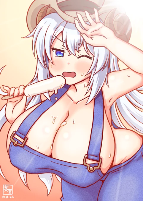 6月6日はひつじの日! というわけで最近暑いですねメイちゃん!! #ひつじのめぇー画