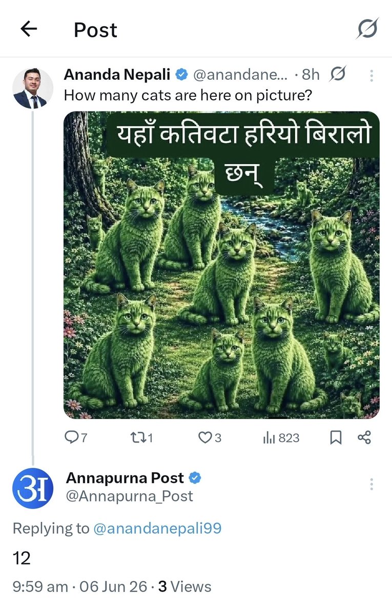 Kesabgaule's tweet photo. @anandanepali99 @Annapurna_Post 😂😂 https://t.co/GX9owqBdA8