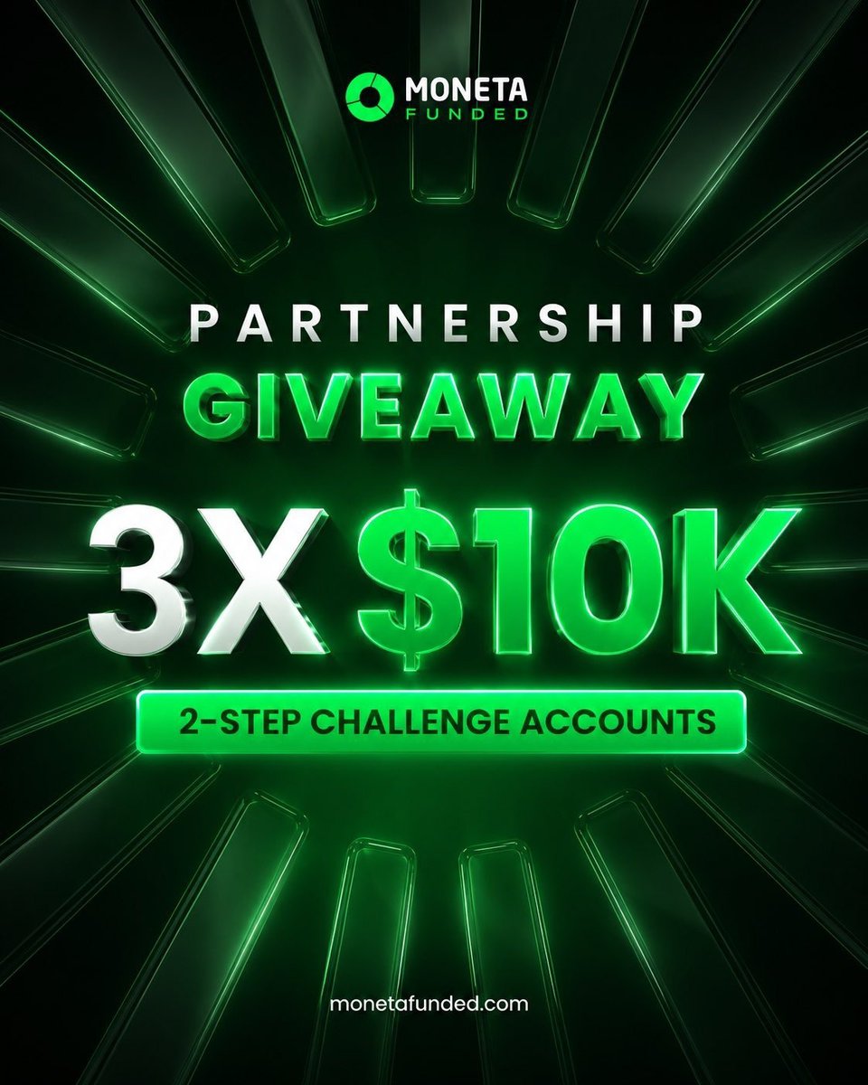 _Ibrahieim's tweet photo. 🚨 𝟑𝟎𝐊 𝐆𝐈𝐕𝐄𝐀𝐖𝐀𝐘 𝐀𝐋𝐄𝐑𝐓 🚨

3× $10K Moneta Funded accounts!

☑️ Follow: @MonetaFunded @neo_prime77 @Traders_Waves &amp; @_Ibrahieim 

☑️ Like + RT + Tag 2

☑️ Also follow: @Mz9th &amp; @ThisisIBS @MX5R_ @justmendex @thegoldkiller01

⏰ Winners By Grok in 7days! https://t.co/qMiKYfulAD