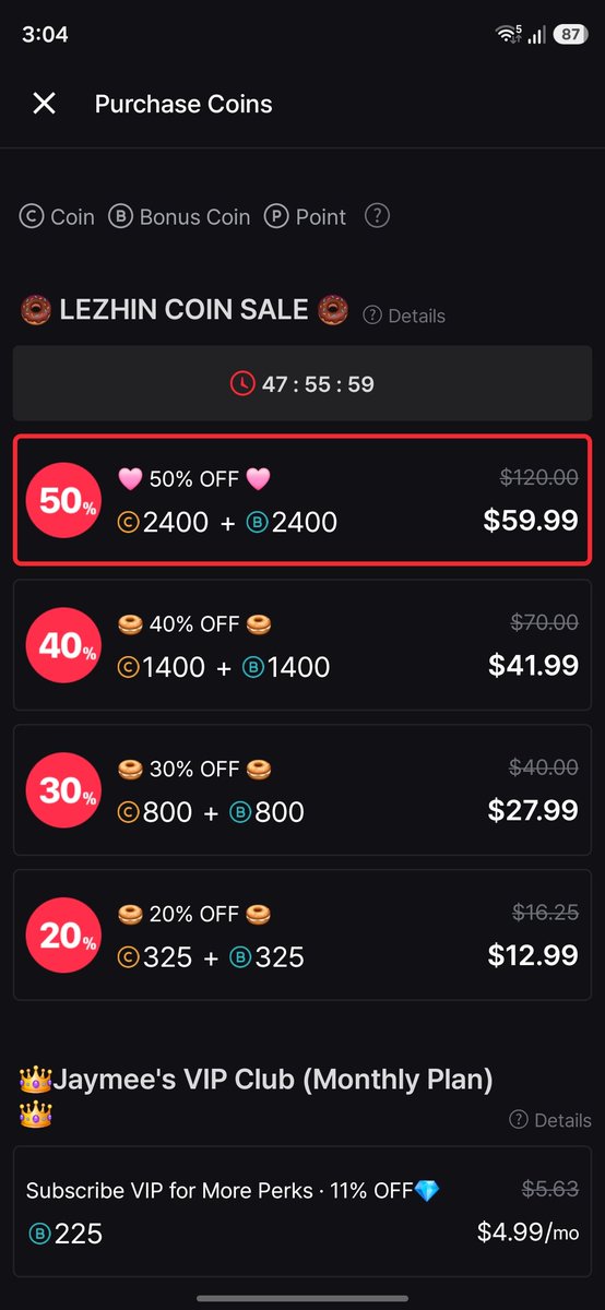 mayreader_'s tweet photo. ohh lezhin have a sale too, but I still have lots of coins so I think I'll pass. (why does it feel like the sale is getting kore ridiculous each month) https://t.co/JVv46HE5R2