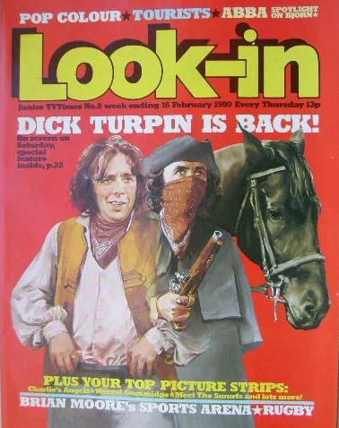 BraxM's tweet photo. Dick Turpin begins on @TalkingPicsTV today at 6.25pm with the very first episode. Richard O'Sullivan, who plays the famous 18th-century highwayman, was featured on the cover of Look-in magazine several times. https://t.co/27RsvvHysP