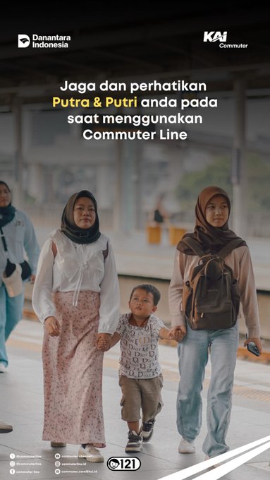 CommuterLine's tweet photo. #RekanCommuters Selalu jaga dan awasi buah hati selama berada di area stasiun maupun di dalam Commuter Line.
#KAICommuter #CommuterLine #MelayaniSepenuhHati https://t.co/k4NBXnxNUM