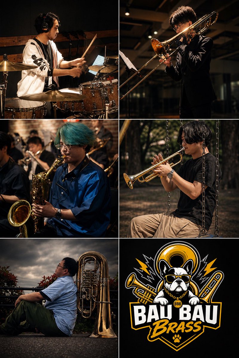 BAUBAUBrass's tweet photo. BAU BAU Brass

tp.咲汰郎(Saku)
tb.輝月らぷ
sax.しゅーまっち
sousa.でら
dr.Glocken(けん)
arr.Thomas Tokimori https://t.co/mm5A8PyzLf