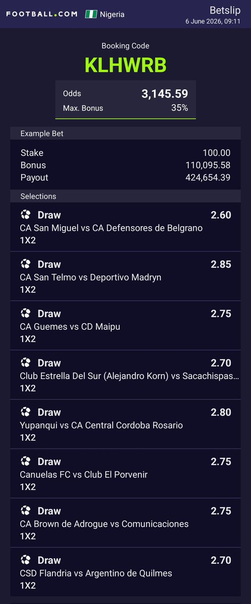 BillionTip's tweet photo. 🔥 HALLELUJAH! 🛐

Booking Code: KLHWRB

COPY &amp; LOAD NOW! 

Edit your stake or selections! ⚽️ 

#Sportybet #footballcom #Acca #BetSlip https://t.co/7rws0ULtrI