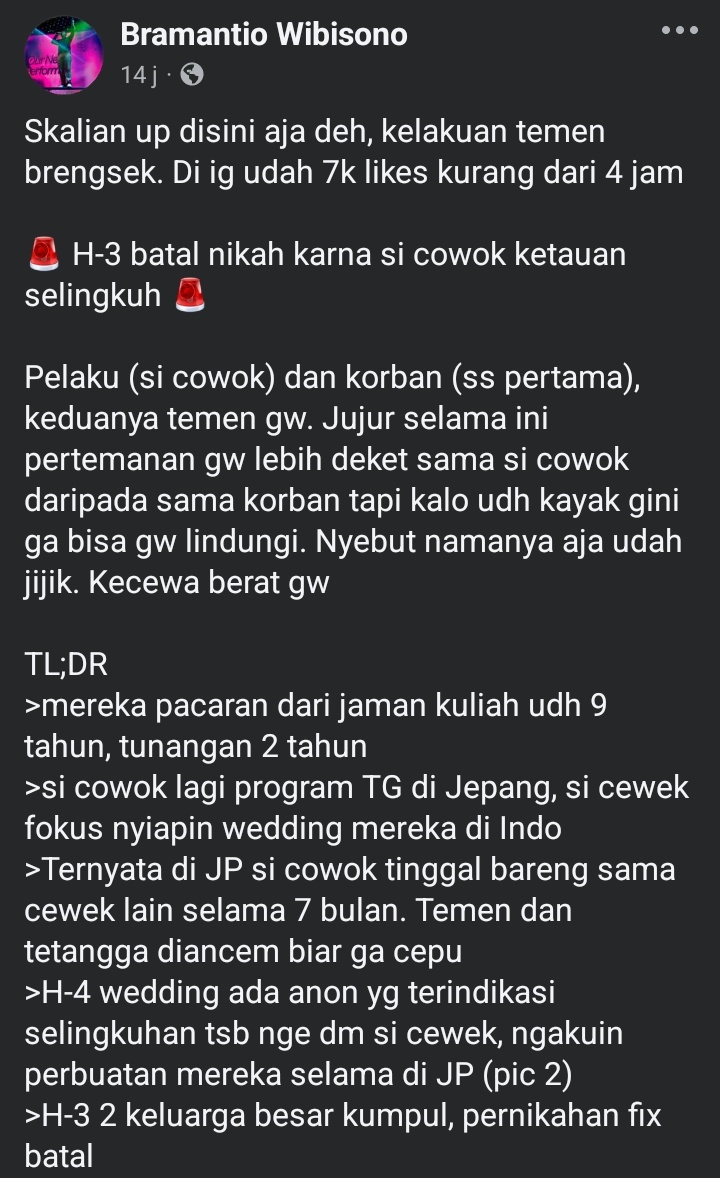 postdarifb's tweet photo. Nikah dengan selingkuhan
(1/2) https://t.co/Oadtb76maI