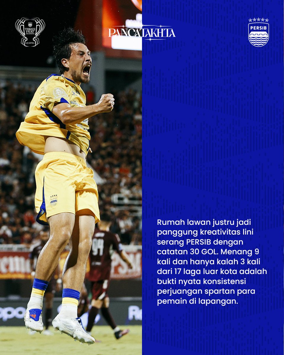 persib's tweet photo. Dari 17 laga tandang musim ini, mana pertandingan yang paling berkesan untuk Bobotoh?

#WeArePERSIB #PERSIBThreepeatChampions #PANCATAKHTA https://t.co/8O1eyed3TE