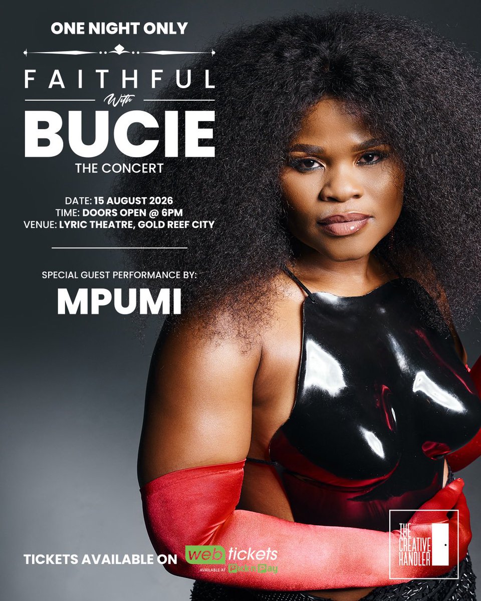 TheCreativeHan's tweet photo. From House Music, to R&amp;B, and now Afro House. Iconic 3 Step vocalist @mpumi_somandla is geared to set the stage on fire! 

Siyazinikezela kuwe, Queen! 🙌🏽💃🏽

Which hit would you like to hear Mpumi perform like never before? 

#FaithfulWithBucie #OneNightOnly #FaithfulWithMpumi https://t.co/qnxAfUDdsF