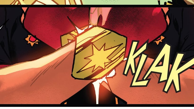 AlphaWarbird's tweet photo. Carol crosses her wrists, using the power of the nega-bands, she focuses and converts mental power as well as cosmic power into a barrier that deflects the spell off of her, creating a large shockwave of energy.

                           "Tricks!" https://t.co/ZLyMH2xnhR