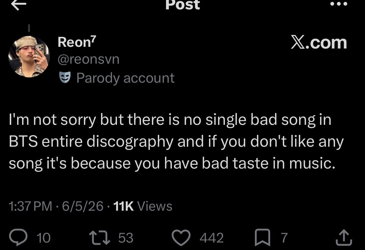 shootaforme's tweet photo. Armys have to be the most immature fandom. They can’t take an opinion. Lol https://t.co/a4o3piTYWh