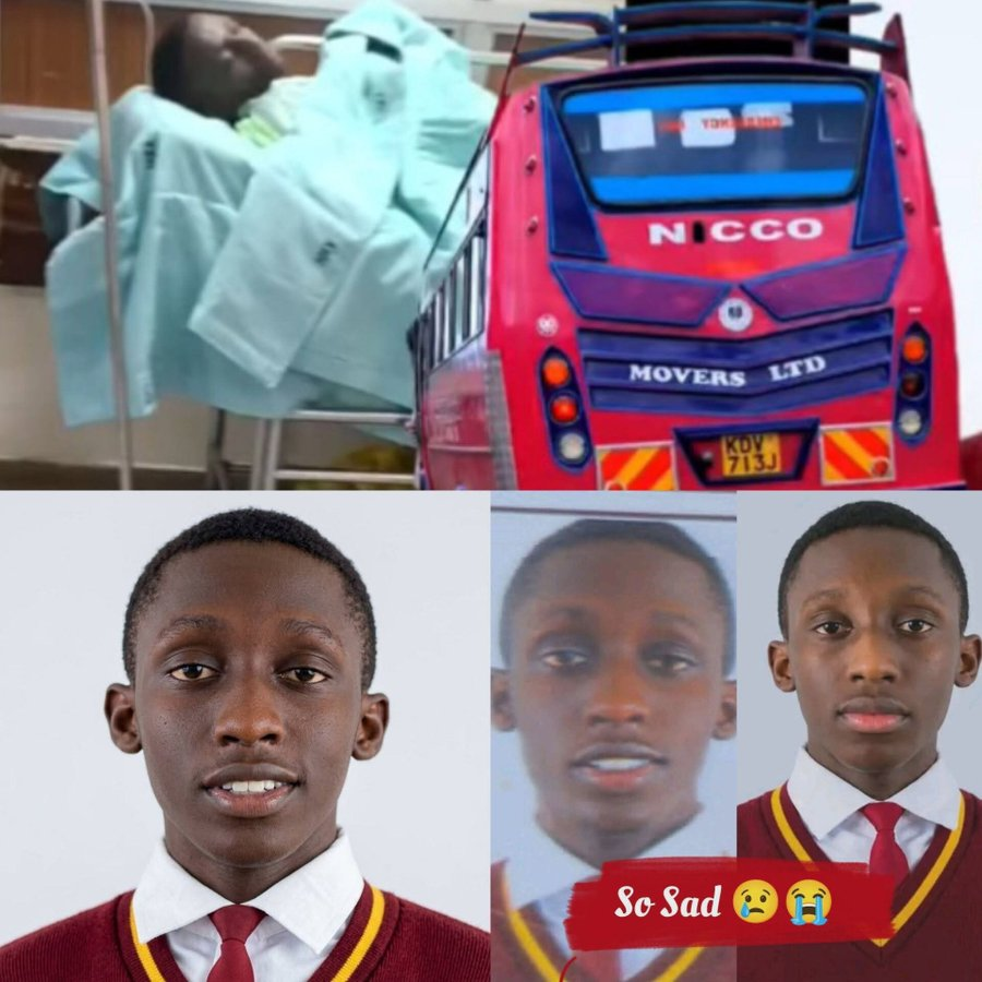 primemediakenya's tweet photo. Here's a news-style version that retains the key details:

Tragic End to a Dream: KMTC Final-Year Student Dies After Allegedly Being Thrown From Moving Matatu

Eugene Mutuku, a final-year student at KMTC Yata (Matuu) who was set to graduate this year, has died after allegedly being thrown from a moving NICCO Sacco bus along Thika Road.

Mutuku had recently begun his mandatory industrial attachment at a hospital in Kasarani and was reportedly on his way to work on Thursday when the incident occurred. Witnesses claim a matatu conductor threw him from the moving bus, registration number KDV 713J, causing him to fall onto the road and sustain severe injuries.

A Good Samaritan rushed to assist the injured student and took him to hospital. Along the way, he reportedly encountered the same matatu at Garden Estate and informed the crew about the injured passenger. However, the crew allegedly declined to help and said they would instead report the matter to the police.

Mutuku was eventually taken to Kenyatta National Hospital, where he later succumbed to his injuries.

The incident has sparked outrage online, with many Kenyans calling for investigations into the circumstances surrounding his death and accountability for those responsible.