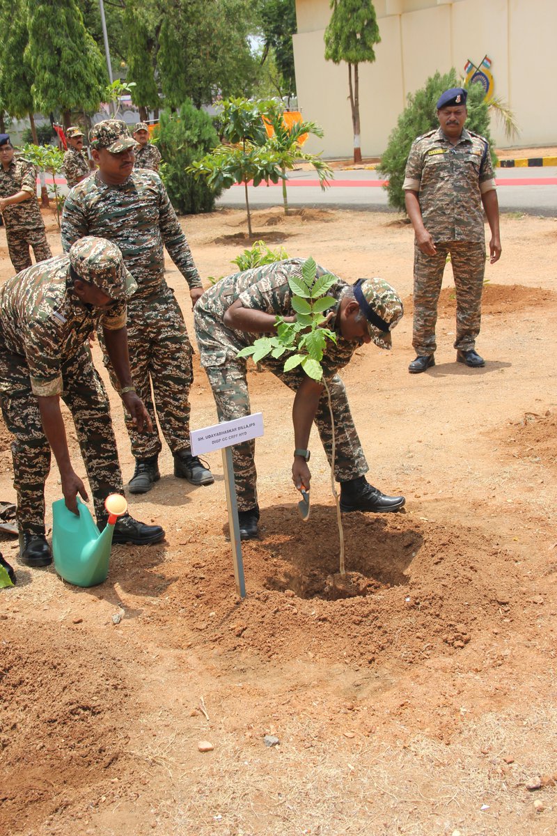 digrangehyd's tweet photo. The primary objective of the celebration was to promote ecological balance, raise awareness about environmental degradation, and foster sustainable development. A large-scale tree plantation campaign was launched across the camp premises. https://t.co/eATMDFADSq