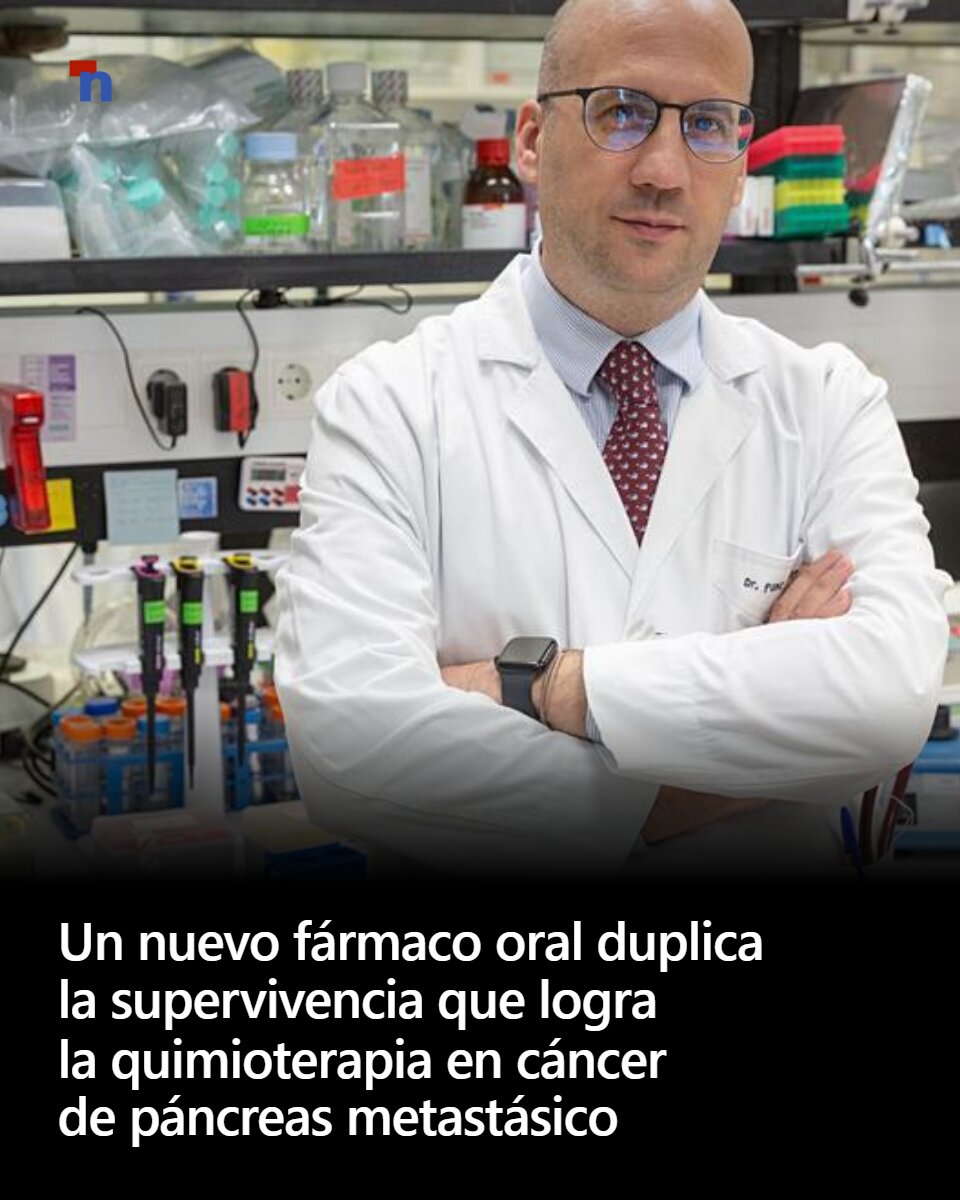 NoticiasNavarra's tweet photo. Pacientes del Cancer Center Clínica Universidad de Navarra han participado en un estudio que demuestra que daraxonrasib mejora la supervivencia y retrasa la progresión de la enfermedad en pacientes con mutaciones RAS G12 https://t.co/Iw3UjO1lPR https://t.co/d7p6ZxPFwv