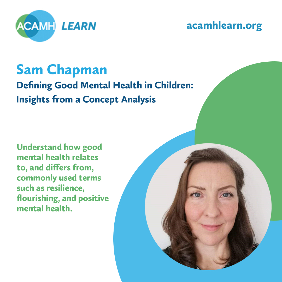 acamh's tweet photo. Improve your understanding of how good mental health relates to, and differs from, commonly used terms such as #resilience, flourishing, &amp; positive #mentalhealth with this interesting #ACAMHLearn talk from Sam Chapman.

Watch the full talk to learn more👉 https://t.co/UrAvg21Kdk https://t.co/D6JTi06teh