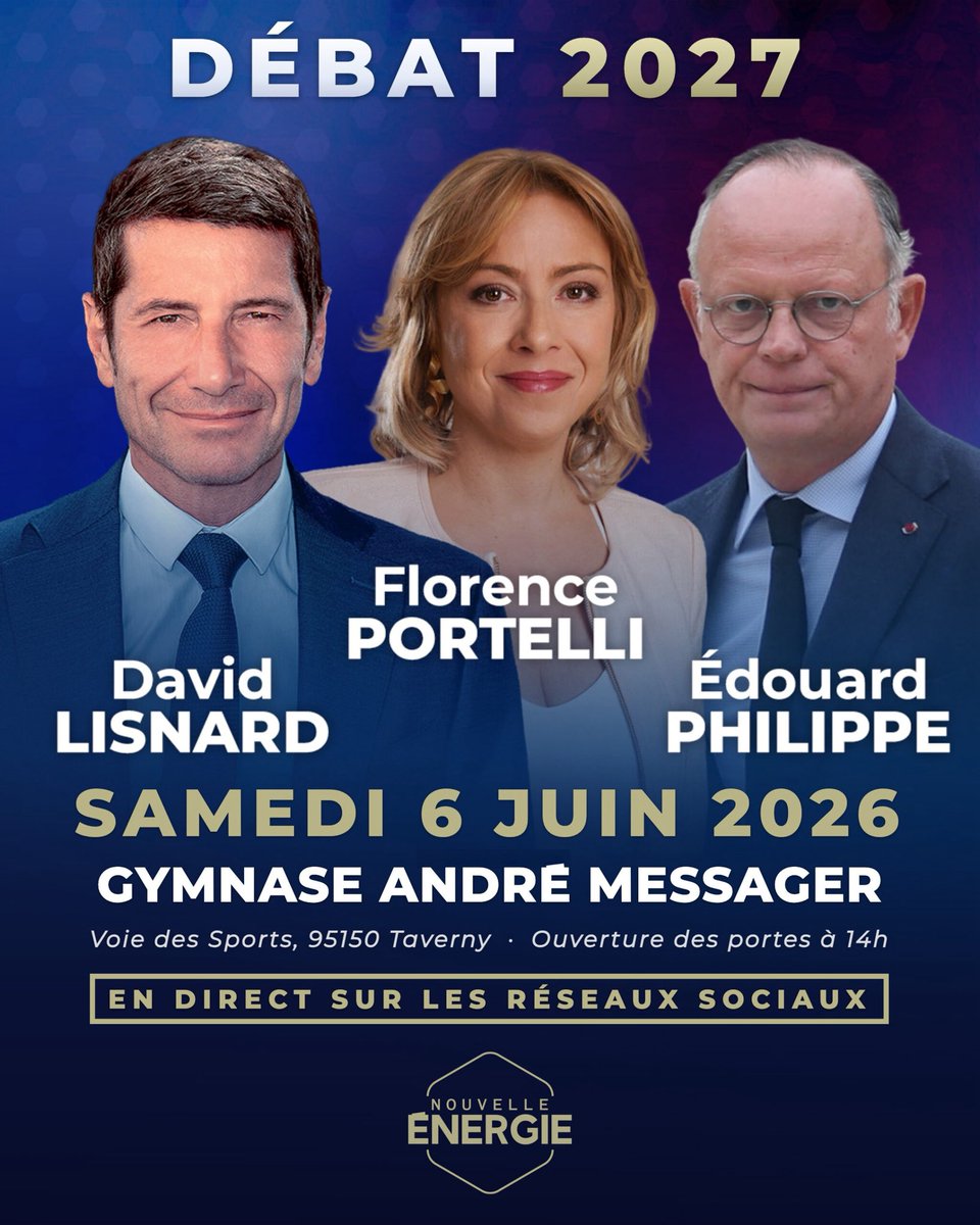 guisenberg's tweet photo. 🗣️ À moins d’un an de l’élection présidentielle, un débat particulièrement attendu opposera David Lisnard à Édouard Philippe aujourd’hui à Taverny (Val-d’Oise). Cette rencontre sera animée par Florence Portelli.

Avec retransmission sur les réseaux sociaux ! https://t.co/rNzCYjpiGz