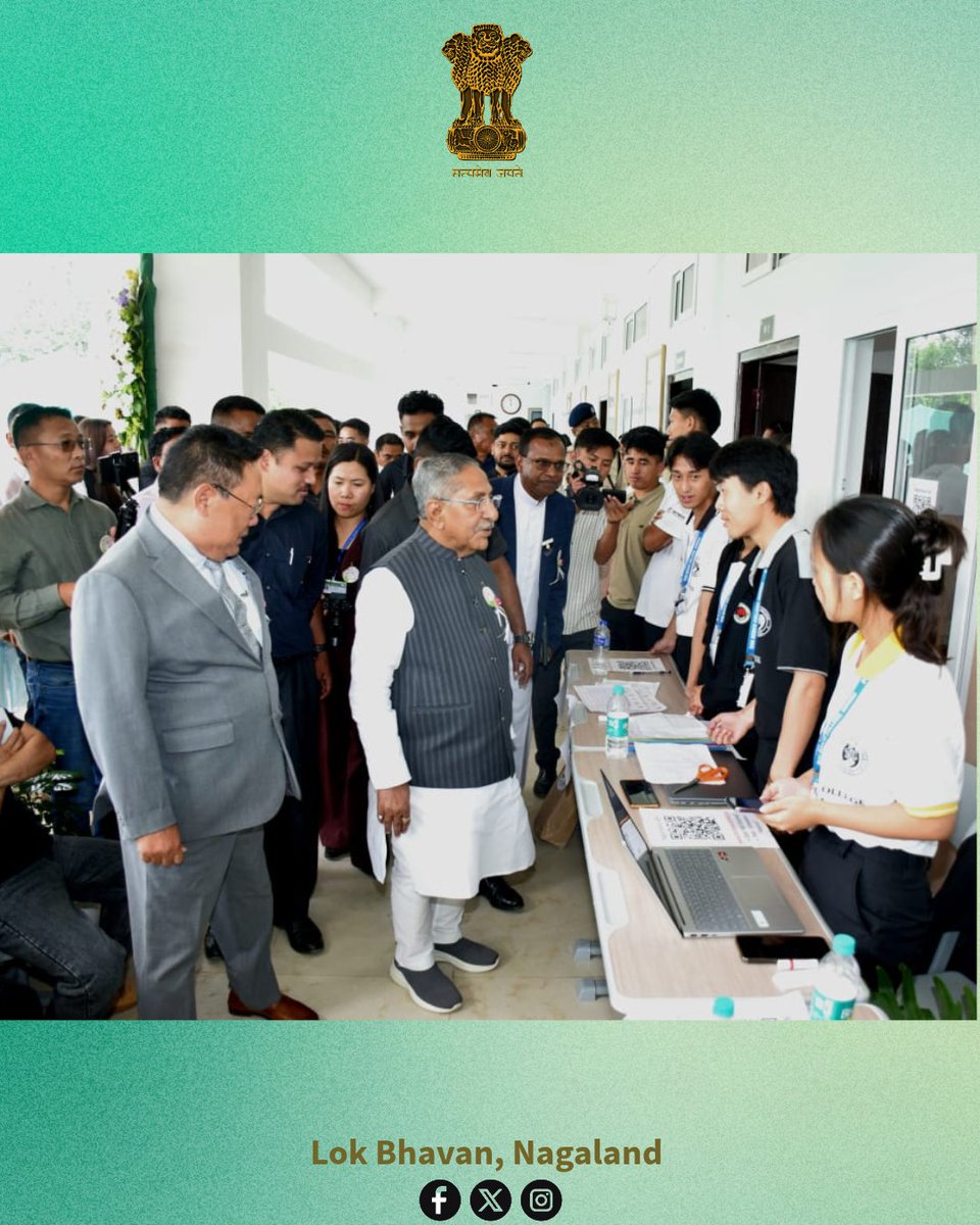 LokBhavanKohima's tweet photo. The Hon'ble Governor of Nagaland, Shri @nkishoreyadav, inaugurated the Kohima Job Fair 2026 at Don Bosco College, Kohima, reaffirming the importance of creating employment opportunities and empowering the youth of the State.
With over 25 companies and more than 500 job seekers participating, the Job Fair serves as a vital platform connecting talent with opportunity. The Governor encouraged young people to remain confident, embrace learning, and seize every opportunity to build successful careers.