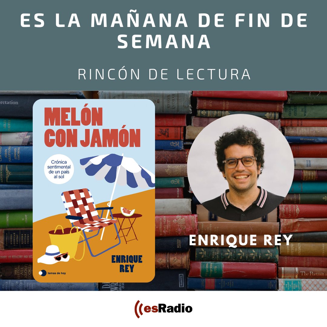 findesradio's tweet photo. 📙En #ElRincónDeLectura hoy ojeamos la publicación «Melón con jamón», editado por @temasdehoy 

🎙️Charlamos en directo con su autor @ereyve sobre esta crónica sentimental de un país al sol. Ya mismo, con @mdiezrovira y @Jaume_Segales en @esRadio https://t.co/8i700bEULQ