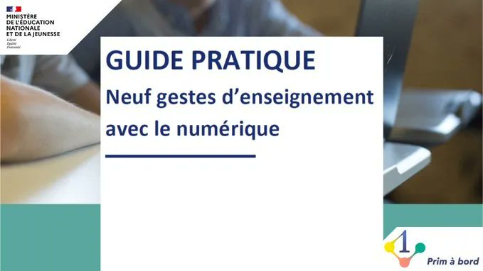 prim_edu_num's tweet photo. Cycles 1️⃣, 2️⃣ et 3️⃣ | Se former

📌 9 gestes d’enseignement avec le numérique, le guide pratique

▶️ https://t.co/vRCBrD0OSX

1️⃣ Évaluer
2️⃣ Différencier
3️⃣ Animer
4️⃣ S’entraîner
5️⃣ Collaborer
6️⃣ Mémoriser
8️⃣ Accompagner
8️⃣ Créer, produire, partager
9️⃣ Travailler hors la classe https://t.co/jBQic0DOKv