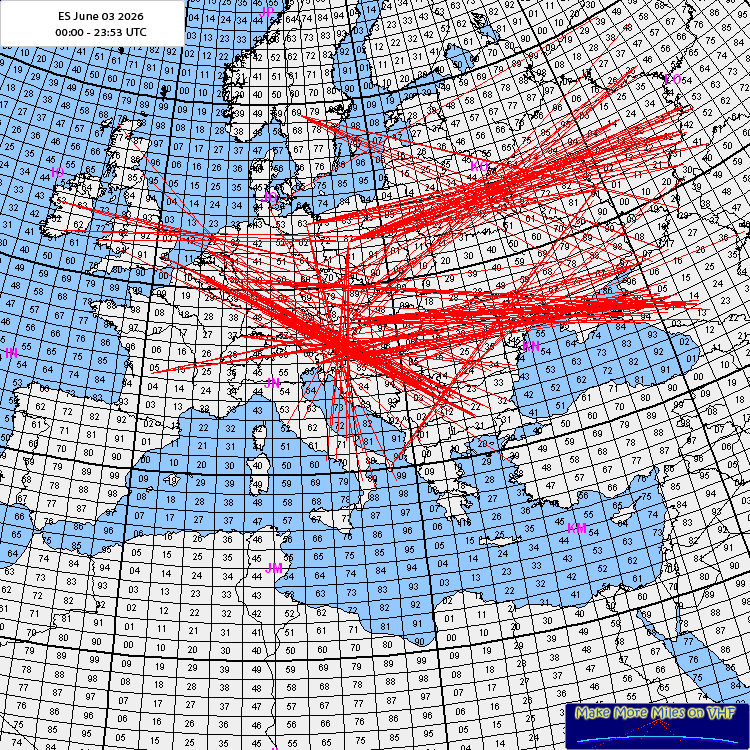 sp5xmu's tweet photo. Rare day 03.06.26 with #SporadicE on #144MHz I've wkd 3 out of 4 Es spots #vhf #dx #hamradio more on https://t.co/izglUv0RDC🌄☀️@ei7gl @MMMonVHF @g7isu @SO3Z_Andy @sp_vhf_c @SP4K @SP3RNZ @DX_World_Japan @DX_World  #hamradio @PE1RDP @DXMAPS Best DX 🇮🇪@ei3ebb in IO52 1987km #ic9700 https://t.co/gbOJszeSs2