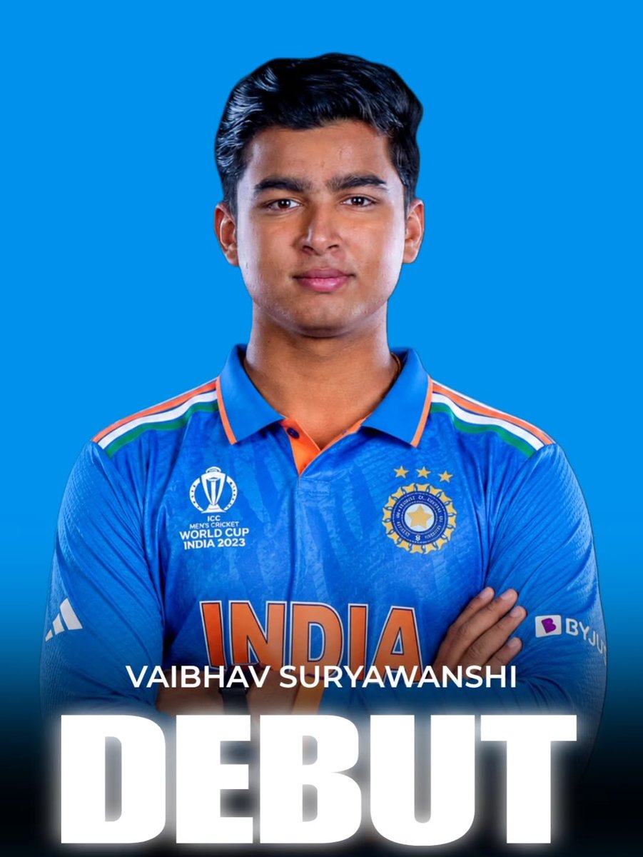 DG_cricket's tweet photo. 🚨 VAIBHAV SURYAVANSHI SELECTED FOR INDIA! 🇮🇳🔥

From dominating age-group cricket to earning a place in India's squad for the Ireland & England T20 series — Vaibhav Suryavanshi's rise has been nothing short of extraordinary. ⭐🏏

A dream come true for the young sensation and a proud moment for Indian cricket. 💙

The future is here. Remember the name: VAIBHAV SURYAVANSHI. 👑🔥

#VaibhavSuryavanshi #TeamIndia #INDvIRE #INDvENG