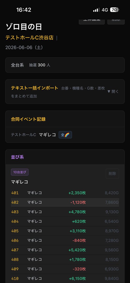 SlotLogPro's tweet photo. 合同機種の予想、当たりましたか？

合同イベント結果も
SlotLog Proで管理できます。

✅ 過去結果を自動で紐付け
✅ 店舗ごとの傾向を確認
✅ メモ感覚で気軽に記録

「前回なんだった？」
探す手間がかなり減ります👍

無料プランあり👇
https://t.co/VRnAdkZOy8

#パチスロ #設定狙い #合同機種 https://t.co/byRA0OjTJb