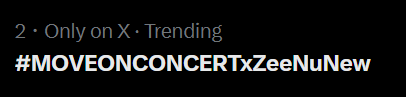 hiyukixxx's tweet photo. We moved up to Trending No. 2!!! Let's goooooo!!! 🚀

So close to No. 1 now 👀 Keep posting, keep supporting, and let's push it all the way to the top!!! 🤍

#MOVEONCONCERTxZeeNuNew
#ZeeNuNew https://t.co/MjqTRfnUQr