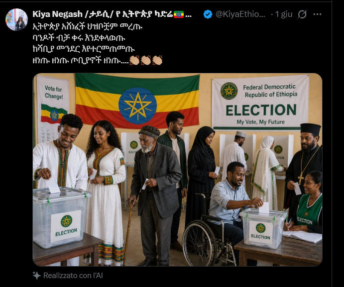 ErGhimel's tweet photo. Diaspora activist make me laugh, because they think their ignorance is invisible
Their PM Abiy out of fear, cannot leave the capital A/A
So these elections are for the mayor of A/Ababa.
Because only 15% of Oromo ethnic group are pro, all 85% of #Ethiopia ppl is against
#Eritrea https://t.co/ISq2jWSPcp