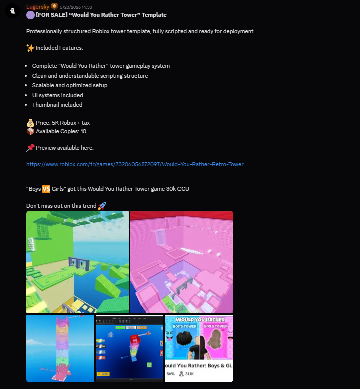 deleppppp's tweet photo. hey developers of templates, i have a one question. how would i fight with resellers and leakers? do yall got any tips how would i fight with them?
#robloxdev #Robloxdeveloper #Roblox https://t.co/z5I3xYHq3M