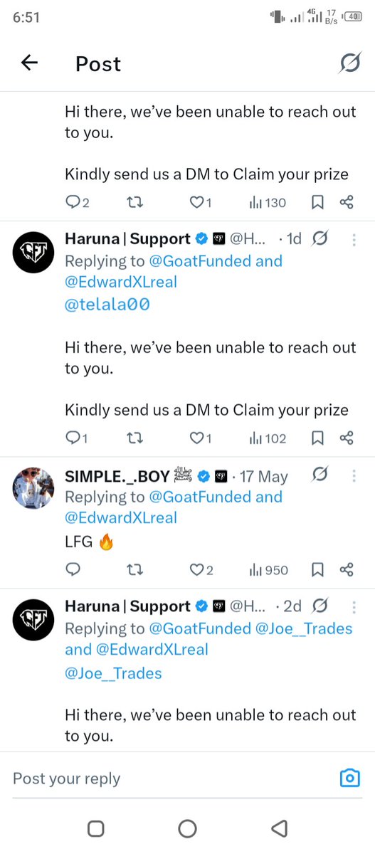 telala00's tweet photo. I am completely blown away by your generosity.

Getting trusted with a $10,000 Goat Funded account is a massive opportunity, and I cannot thank you enough for believing in my trading skills. I promise to treat this account with the utmost discipline and focus.

Thank you for changing the game for me!

@EdwardXLreal 
@Haruna_gft 
@GoatFunded