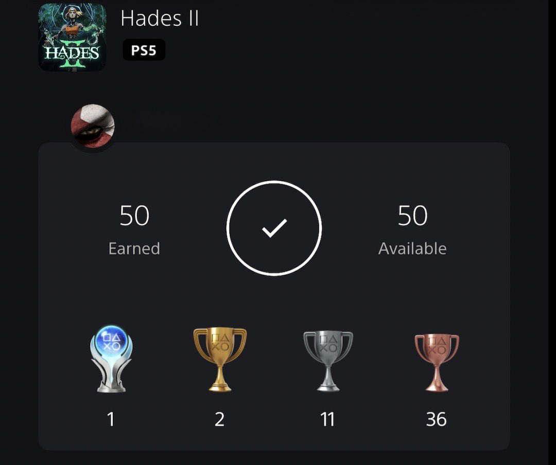mdlopez1017's tweet photo. 🏆 #hades2 #ps5 https://t.co/SKkd6UM4qh